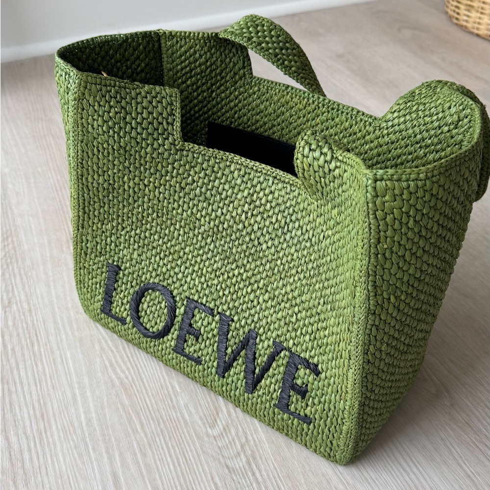 Loewe raffia tote bag
